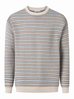 Crewneck knit sweater - striped from Brand Mission