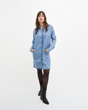 Mara jurk denim - true blue from Brand Mission