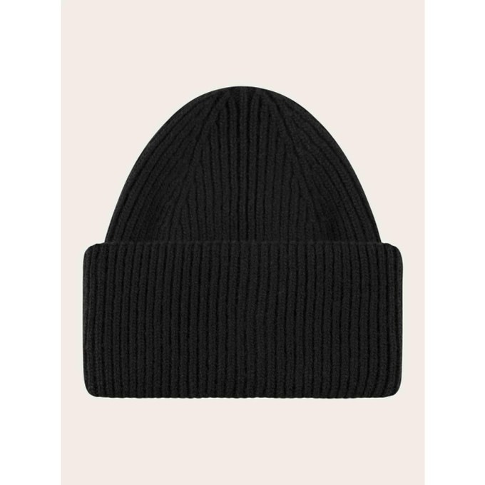 Big rib wool beanie -  black jet from Brand Mission