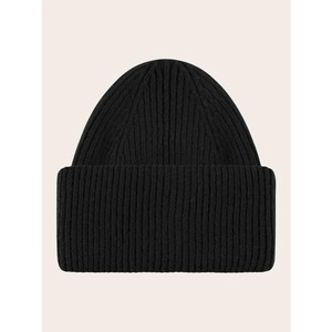 Big rib wool beanie -  black jet from Brand Mission