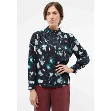 Kasia blouse flowers - black/ teal via Brand Mission