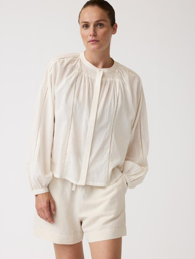 Hibiscus blouse - ecru from Brand Mission