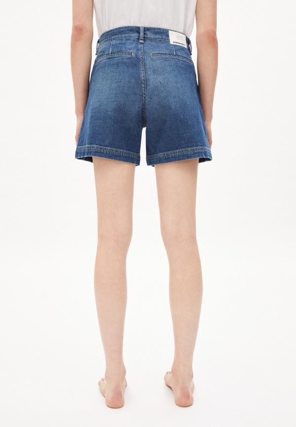 Aanelia hemp short - dark mud blue from Brand Mission