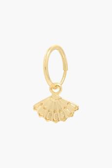 Rosario fan oorbellen - gold plated via Brand Mission