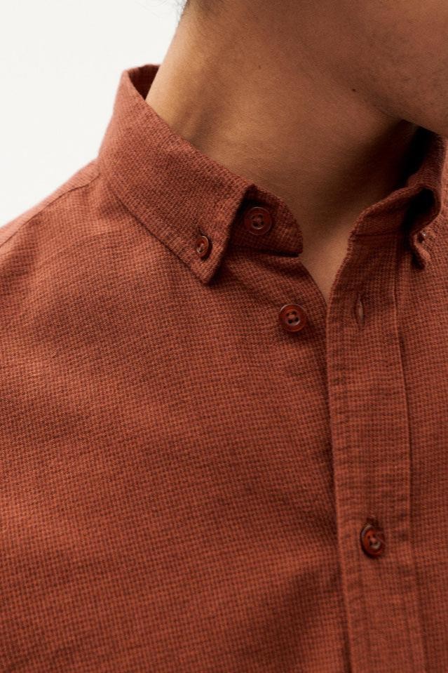 Ant shirt microchecks - brown from Brand Mission