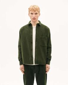 Theo corduroy overhemd - Bottle green via Brand Mission