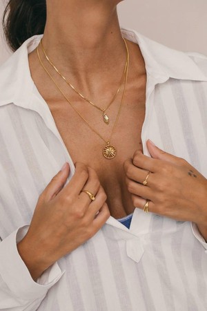 Ilios necklace gold plated - set from Brand Mission