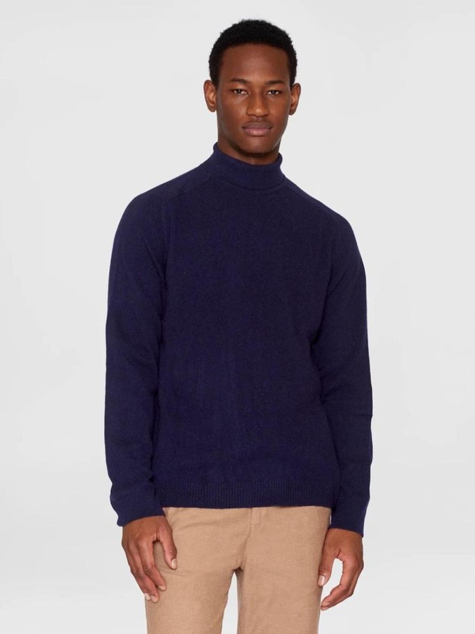 Basic roll-neck knit - total eclipse from Brand Mission