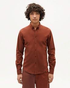 Ant shirt microchecks - brown via Brand Mission