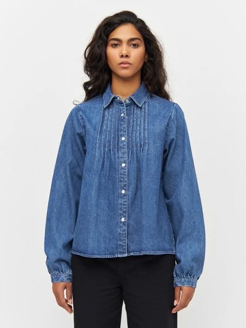 Denim A-shape blouse - vintage indigo from Brand Mission