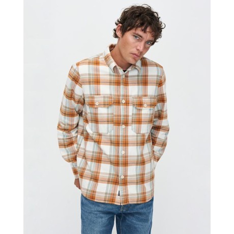 Andrew check overshirt - white desert from Brand Mission