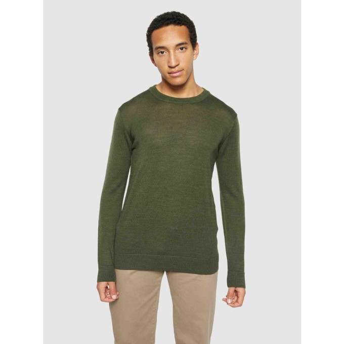 Crewneck merino knit sweater - forrest from Brand Mission