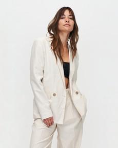 Scarlett blazer - off white melange via Brand Mission