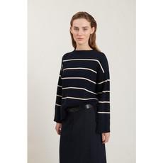 Winie stripe trui - Sky Captain / Birch via Brand Mission