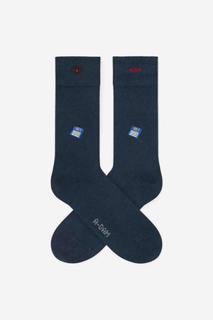 Floppy disk sokken - navy from Brand Mission