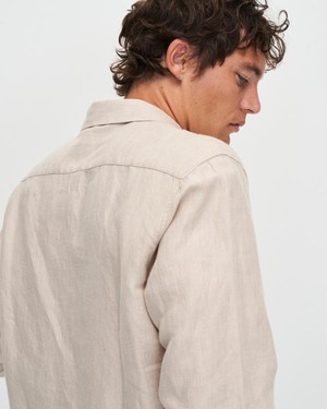 Nico shirt - light sand melange from Brand Mission