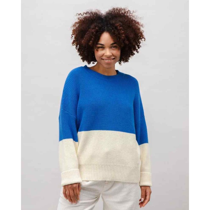 Bicolor Sweater - blauw from Brand Mission