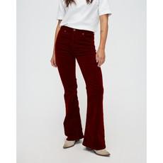 Lisette flare corduroy - bordeaux via Brand Mission