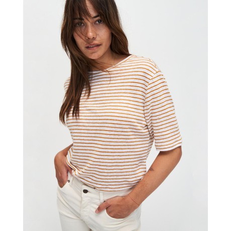 Olivia striped t-shirt - white desert from Brand Mission