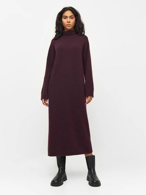 Roll neck dress - chocolate plum from Brand Mission