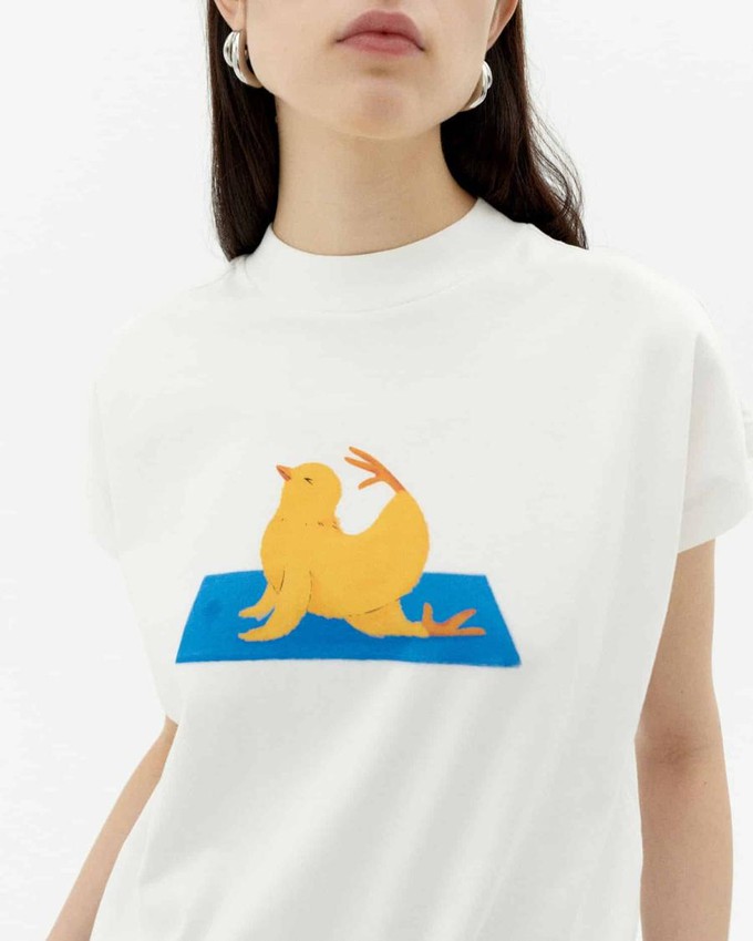 Volta t-shirt yogui animal - ecru from Brand Mission