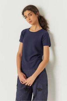 Bidari top - navy violet via Brand Mission