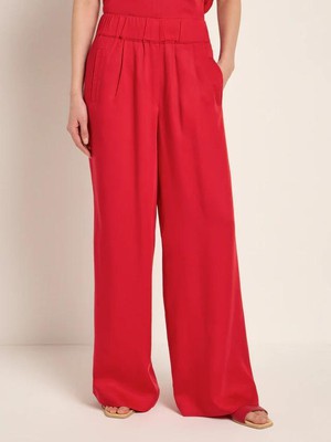 Pantalon tencel - rood from Brand Mission