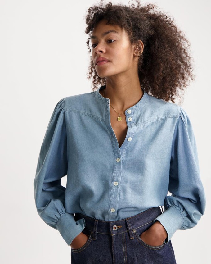 Zillah Chambray Shirt - Light Denim from Brand Mission