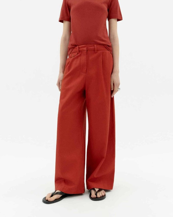 Pat pantalon hemp - orange red from Brand Mission