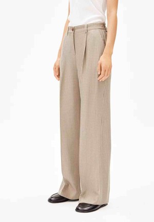 Numaali check broek - sand stone from Brand Mission