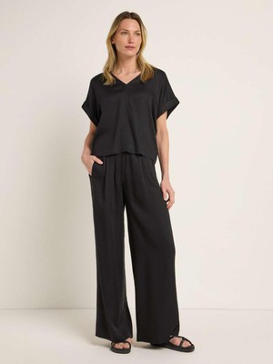 Pantalon tencel - zwart from Brand Mission