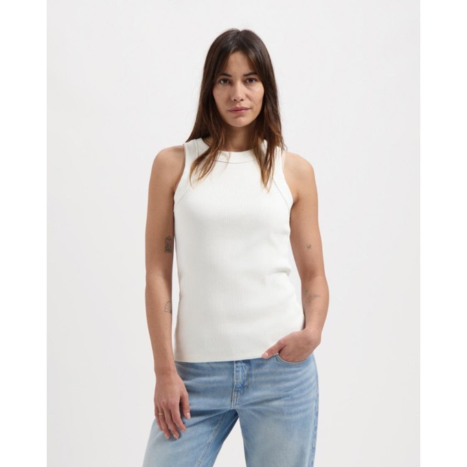 Romy rib tanktop - off white from Brand Mission