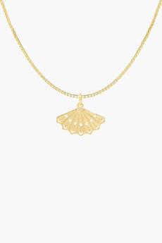 Rosaria fan necklace gold plated - set via Brand Mission