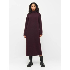 Roll neck dress - chocolate plum from Brand Mission