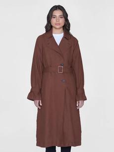 Trenchcoat linnen - tiramisu via Brand Mission