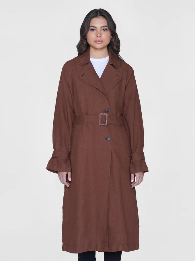 Trenchcoat linnen - tiramisu from Brand Mission