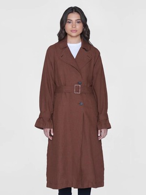 Trenchcoat linnen - tiramisu from Brand Mission