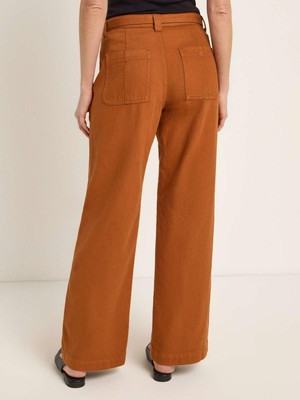 Pantalon met riem - almond from Brand Mission