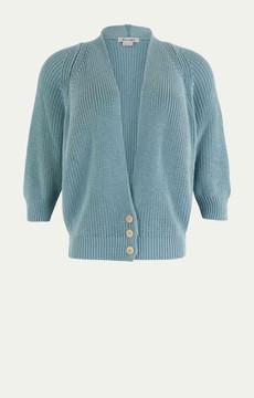 Tessa cardigan - ash blue solid via Brand Mission