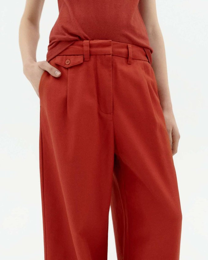 Pat pantalon hemp - orange red from Brand Mission