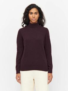 Roll neck pull - chocolate plum via Brand Mission