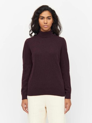 Roll neck pull - chocolate plum from Brand Mission