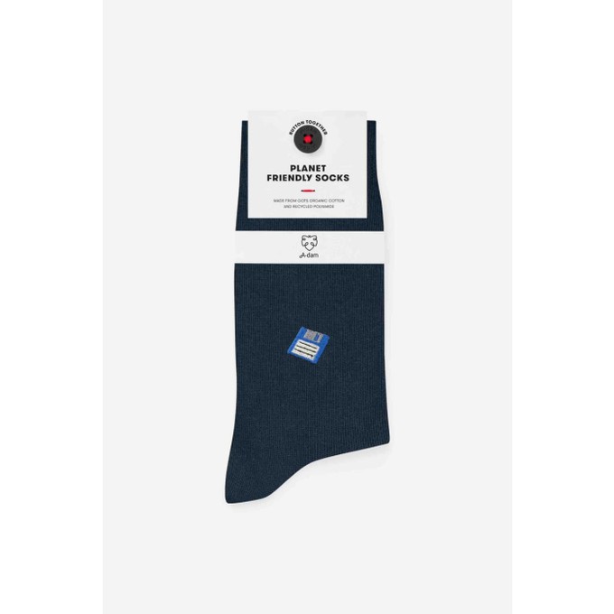 Floppy disk sokken - navy from Brand Mission