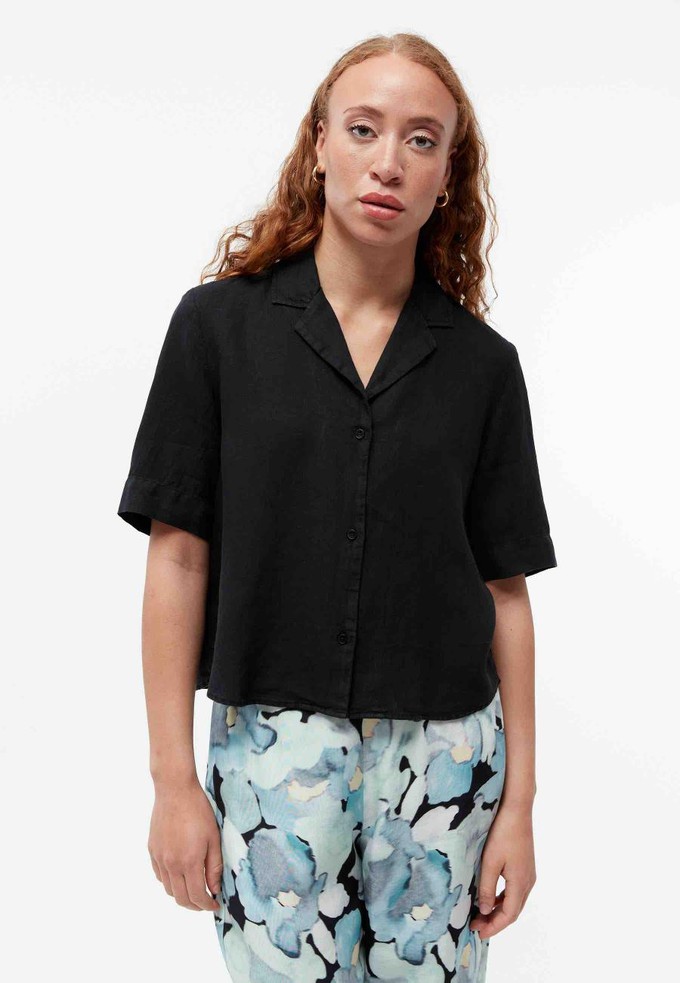 Carol linnen blouse - zwart from Brand Mission