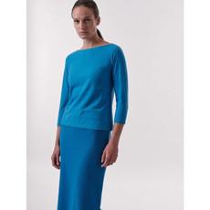 Hennep boothals top - lagoon blue via Brand Mission