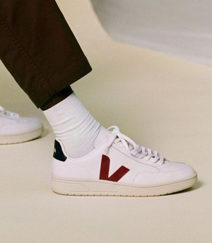 V12 sneaker - white marsala nautico from Brand Mission