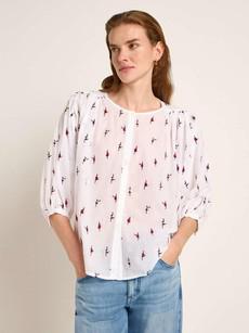 Blouse met embroidery - off white monkey via Brand Mission