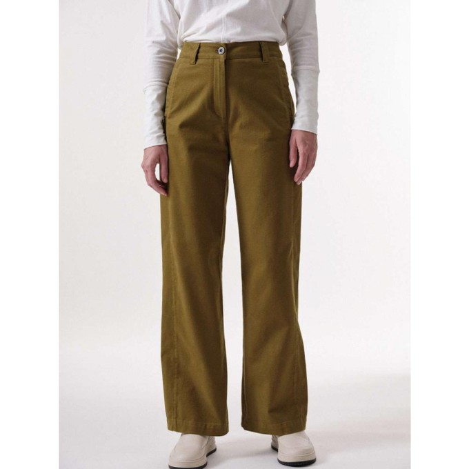 Marlene pantalon highwaist - dark olive from Brand Mission