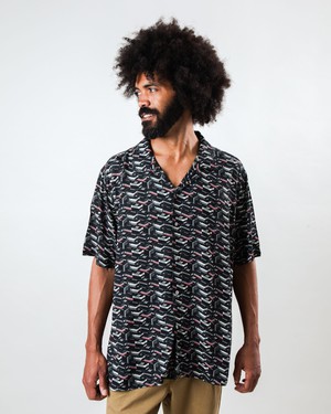 Kodak Film Aloha Shirt Black from Brava Fabrics