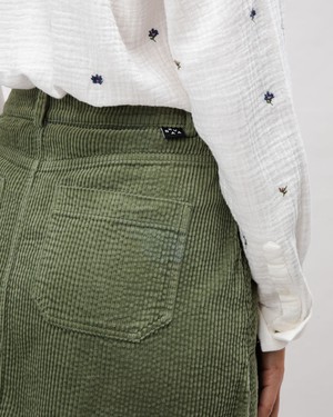 Corduroy Short Skirt Stone Green from Brava Fabrics